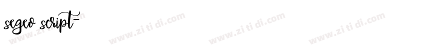 segeo script字体转换